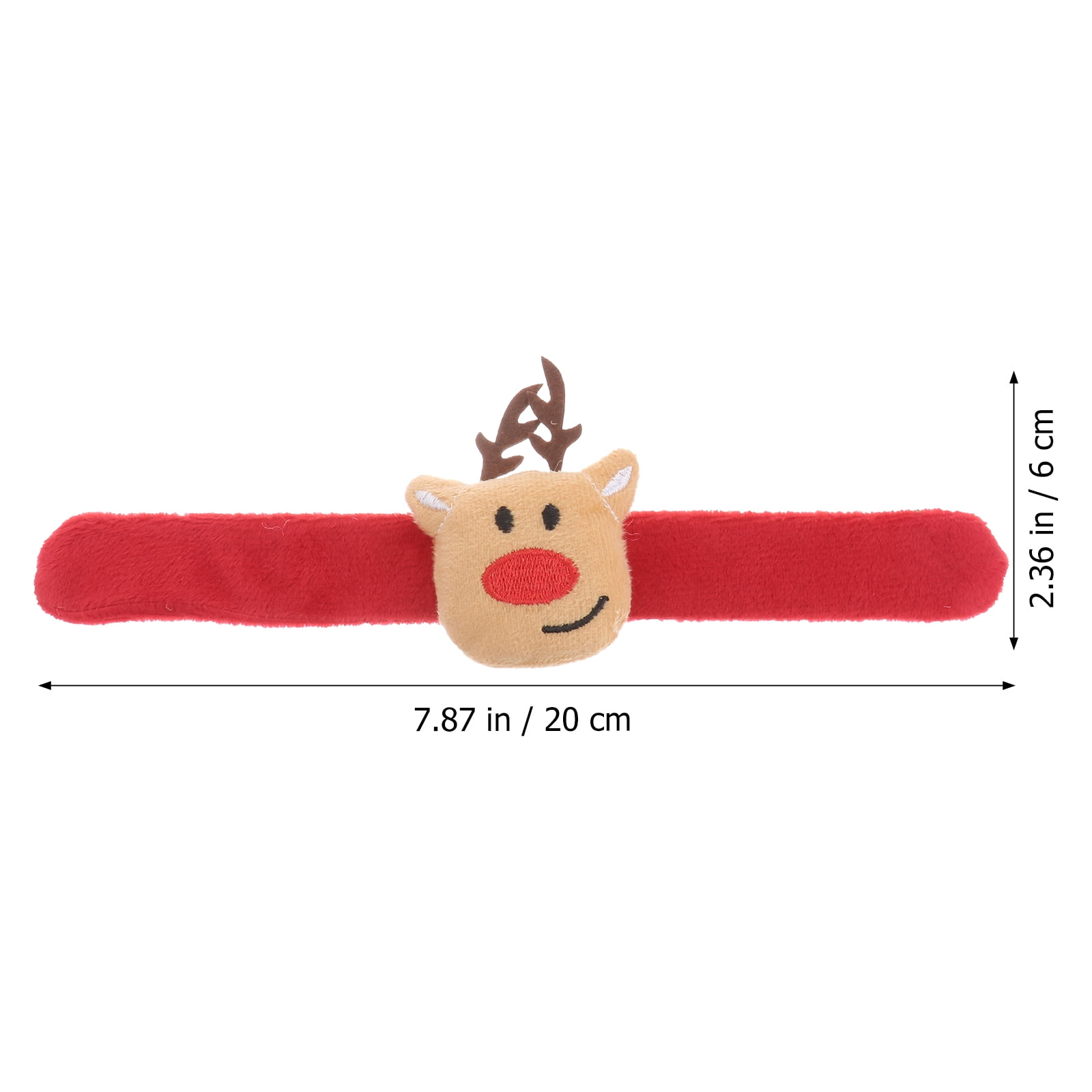 Christmas Snap Bracelet Cartoon Wristband Patting Hand Band Party Favor  Funny Gift for Children Kids (Elk) 