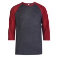 thumbnail image 2 of 3 Packs of Top Pro Men's 3/4 Sleeve Crew Neck Raglan Jersey Baseball Tee Shirts, 2 of 2