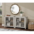 thumbnail image 2 of WAMAPT 2 Pack Sideboard Buffet Cabinets with Adjustable Shelf, Wood Kitchen Accent Storage Cabinets , Coffee Bar Table for Dining Room, Living Room and bedroom?Antique White, 2 of 6