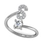 thumbnail image 3 of Sonducket Anillo abierto con letras mayúsculas de cobre, anillos de diamantes de imitación para interiores y exteriores, viajes, compras, Ropa, zapatos y accesorios Miscelánea S, 3 of 6