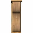 thumbnail image 2 of 8"W x 14"D x 26"H Carmel Rough Sawn Corbel w/Backplate, Western Red Cedar, 2 of 9