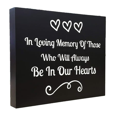 Memorial Plaques For Benches Ideas JennyGems Memorial Sign - In Loving Memory of Those Who Will Always Be In Our Hearts - Remembrance Sign - Wedding Memorial Sign for Memorial Table - Honor Loved Ones - In Memory Of ()