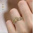 thumbnail image 5 of Guodhu Stackable Rings for Women Set Dainty Trendy Gold Silver Rose Gold Plated Statement V-Shaped Flower Ring Cubic Zirconia Fashion Ring Jewelry Elegant Wedding,Anniversary, 5 of 7