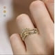 thumbnail image 4 of Ganfancp Conjunto de Boda, Estilo Vintage Floral Diamante Emparejado, Elegante Boda,Aniversario Ella Liquidación 1 Juego de Anillas, 4 of 6