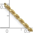thumbnail image 4 of Solid 10K Yellow Gold 2.2mm Diamond-Cut Rope Chain - 8" Bracelet, 4 of 8