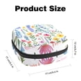 thumbnail image 2 of Sanitary Napkin Storage Bag for Girls Women, Portable First Period Pads Bag Tampons Holder Girls Travel Makeup Bag, Large Capacity Colorful Flowers Meadow Watercolor Pattern, 2 of 6