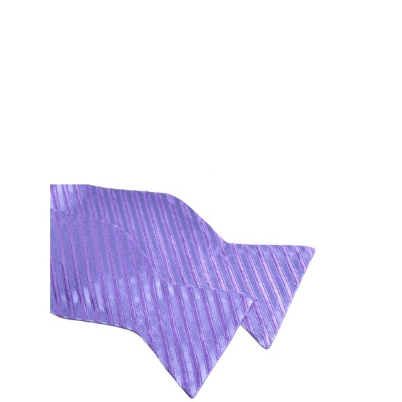 Lavender Striped Silk Bow Tie