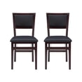 thumbnail image 3 of Linon Kristle Indoor Folding Dining Chair, Set of 2, Espresso/Dark Brown, 3 of 11