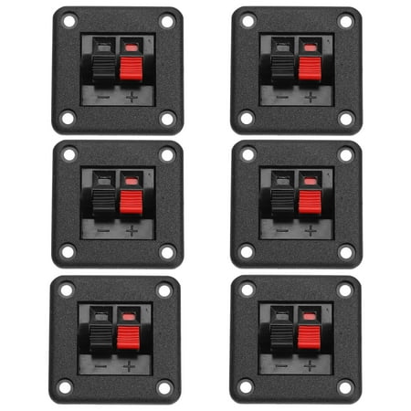 

6pcs Speaker Terminal Connectors Stereo Speaker Terminal Wiring Board Switch Plate