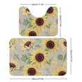 thumbnail image 2 of Sunflowers Bathroom Rugs Set 2 Pieces, Bathroom Set - Quick Drying Bath Mat And U-Shaped Toilet Rug, Water Absorbent Bath Carpet For Bedroom Floor Living Room, Machine Washable, 2 of 6