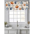 thumbnail image 4 of Thanksgiving Pumpkin Valances for Windows Fall Sunflower Leaves Linen Texture Rod Pocket Curtains Valance Short Window Treatment Drapes for Living Room, Bedroom Bathroom 60"&nbsp;W x 14" L, 4 of 5