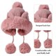 thumbnail image 5 of Gorro de invierno para mujer, gorro de punto cálido, gorro de aviador con pompón de piel, gorro de cazador Ushanka con orejeras, 5 of 6