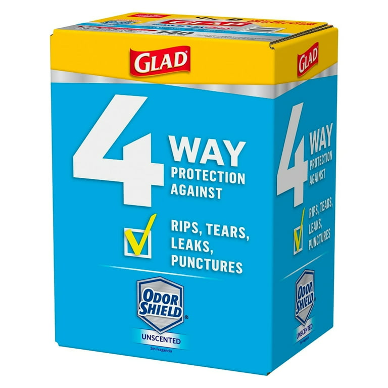 Glad 13 gal. Tall Kitchen Handle-Tie Bags 50 ct Pack of 4, Size: 50 Count Pack of 4