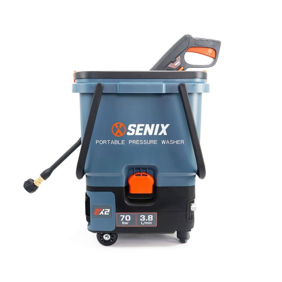 SENIX 1522 PSI 40V Brushless Cordless Pressure Washer, 1.27GPM Portable Power Washer with 5-in-1 Adjustable Nozzle, 16.4ft Hose, 2 x 5.0Ah Batteries & Dual-port Charger Included, HPWX2-M2