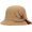 Khaki, variant on Women Bucket Hat Autumn Winter Warm Basin Hat Flower Wide Brim Wool Felt Caps Solid Color Ladies Grace Bucket Cap