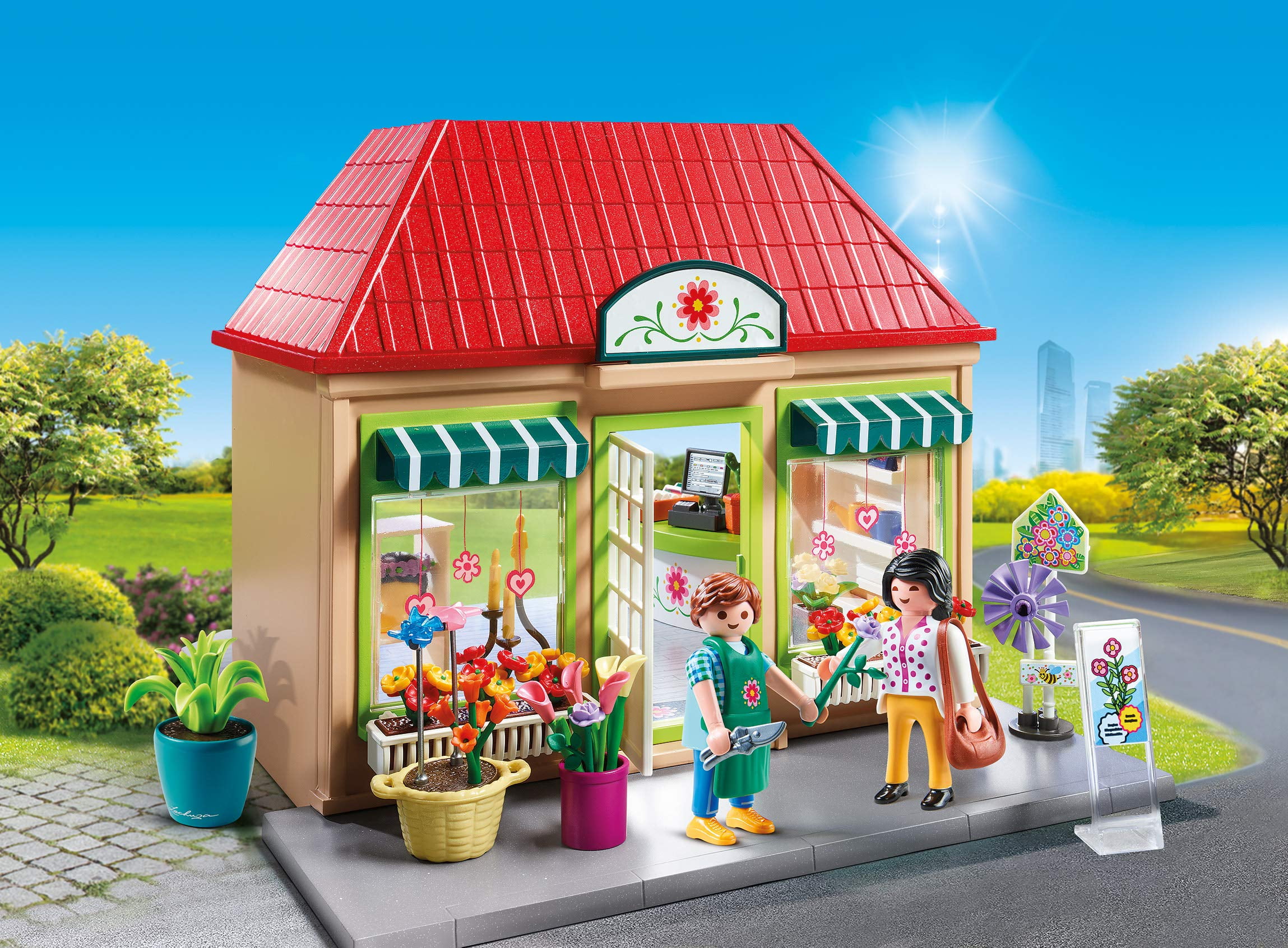 My flower shop. Playmobil 2022. Playmobil город. Плеймобил цветы.