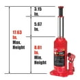 thumbnail image 5 of Big Red 10 Ton Welded Bottle Jack Hydraulic Car Jack (20,000 lbs) Capacity, red, W910R, 5 of 6