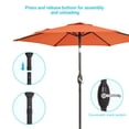 thumbnail image 3 of CHYVARY 7.5 Ft Patio Shade Umbrellas with Tilt Button for Patio, Outdoor, Garden and Pool, Orange, 3 of 8
