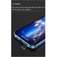 thumbnail image 2 of Case for iPhone 13 6.1 inch, Anti Peep Privacy Magnetic Case with Lens Protective Cover and Lock Magnetic Magnetic Absorption Metal Bumper Frame Thin Protective Anti-Spy Phone Case, Blue, 2 of 10