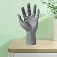 thumbnail image 4 of PVC Male Mannequin Hand Men's Hand Model Displays Jewelry Bracelet Glove Organizer Stand Holder Gray Left, 4 of 8