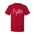 thumbnail image 2 of Wild Bobby, Fighter Breast Cancer Survivor, Breast Cancer Awareness, Men Graphic Tee, Red, X-Large, 2 of 4