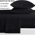 thumbnail image 3 of Kamas Black Twin Sheets Set-600 Thread Count -100% Egyptian Cotton Sheets-Sateen Weave for Soft and Silky Feel-Fits Mattress Upto 16'' Deep Pocket, 3 of 3