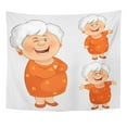 thumbnail image 1 of UFAEZU Woman Gray Old Grandma White Lady Cartoon Grandmother Funny Senior Wall Art Hanging Tapestry Home Decor for Living Room Bedroom Dorm 60x80 inch, 1 of 1