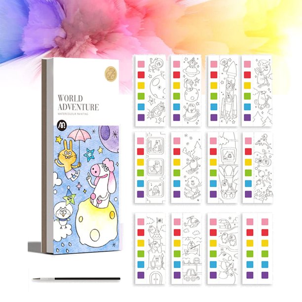 PNYESDNQT Upstrong Pocket Watercolor Painting Book, Magic Water