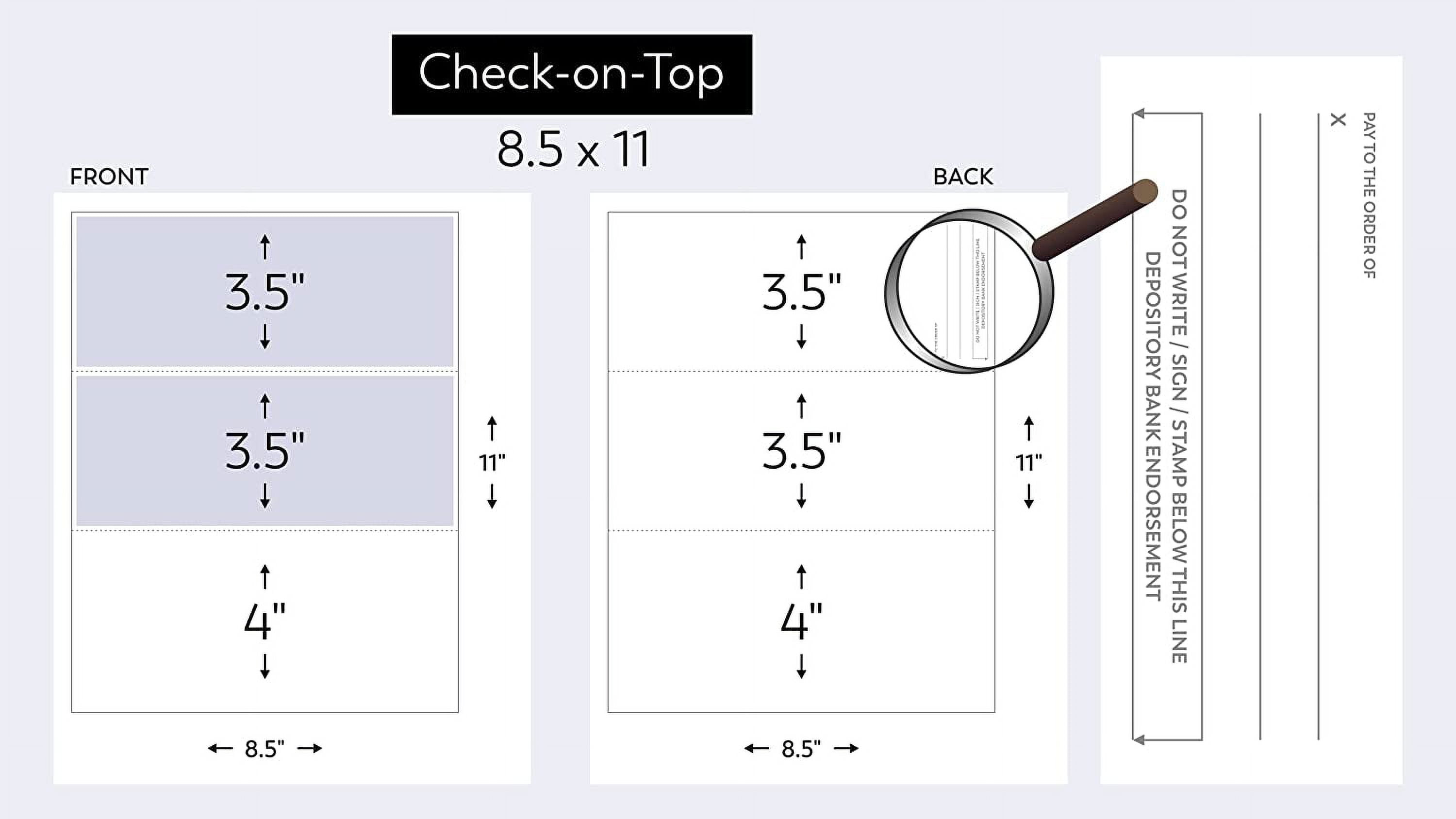 Compuchecks - 100 High Security Blank Check Stock Paper - Checks on Top -  Check Paper Weight # 70 (Purple Mazed)