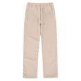 thumbnail image 4 of AWZXDE Boys Girls School Pants Straight Leg Formal Trousers Kids Dress Pants Elastic Waist Bottom Beige - 7-8 Years, 4 of 5