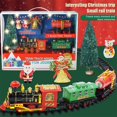 thumbnail image 2 of CNKOO Christmas Electric Train Track Toy Set Kit with Sound and Light Battery Powered  Train Rail Under the Christmas Tree Santa Claus Bell Train Toy Gift for Kids Over 3 Years Old, 2 of 9