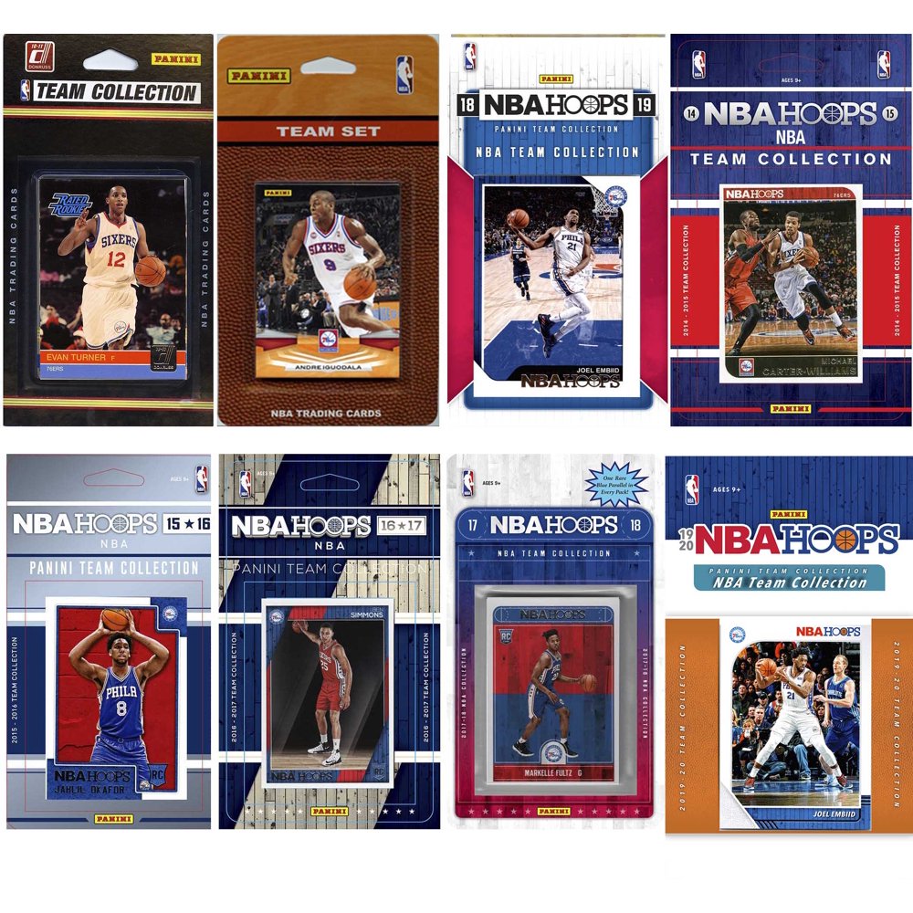 NBA Philadelphia 76ers 8 Different Licensed Trading Card Team Sets