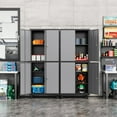 thumbnail image 6 of Fesbos 73" H Tall Metal Storage Cabinets with Wheels, Black Gray Rolling Heavy Duty Tool Cabinet with Adjustable Shelves&Lockable Doors, Garage Cabinets for Home,Kitchen, Office, 6 of 9