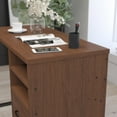 thumbnail image 5 of Merrick Lane Rustic Computer Desk with Shelving and Storage Drawer Metal Frame Pedestal Base Home Office Desk, 5 of 14