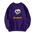 thumbnail image 2 of Halloween Sweatshirt for Men Cute Ghost Graphic Casual Long Sleeve Spooky Pullover Sweatshirts New Trendy Comfortable T Shirts Purple XXL, 2 of 4