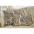 thumbnail image 2 of Fennco Styles Kuba Cloth Textile Design 100% Cotton Decorative Throw Pillow Cover & Insert 14 x 20 Inch - Black Multi, 2 of 2