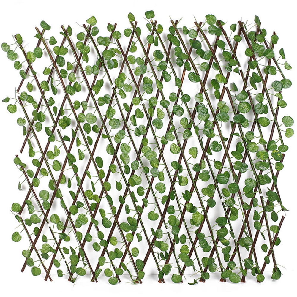Simulation Fence Fence Telescopic Fence Fake Flowers Green Leaves