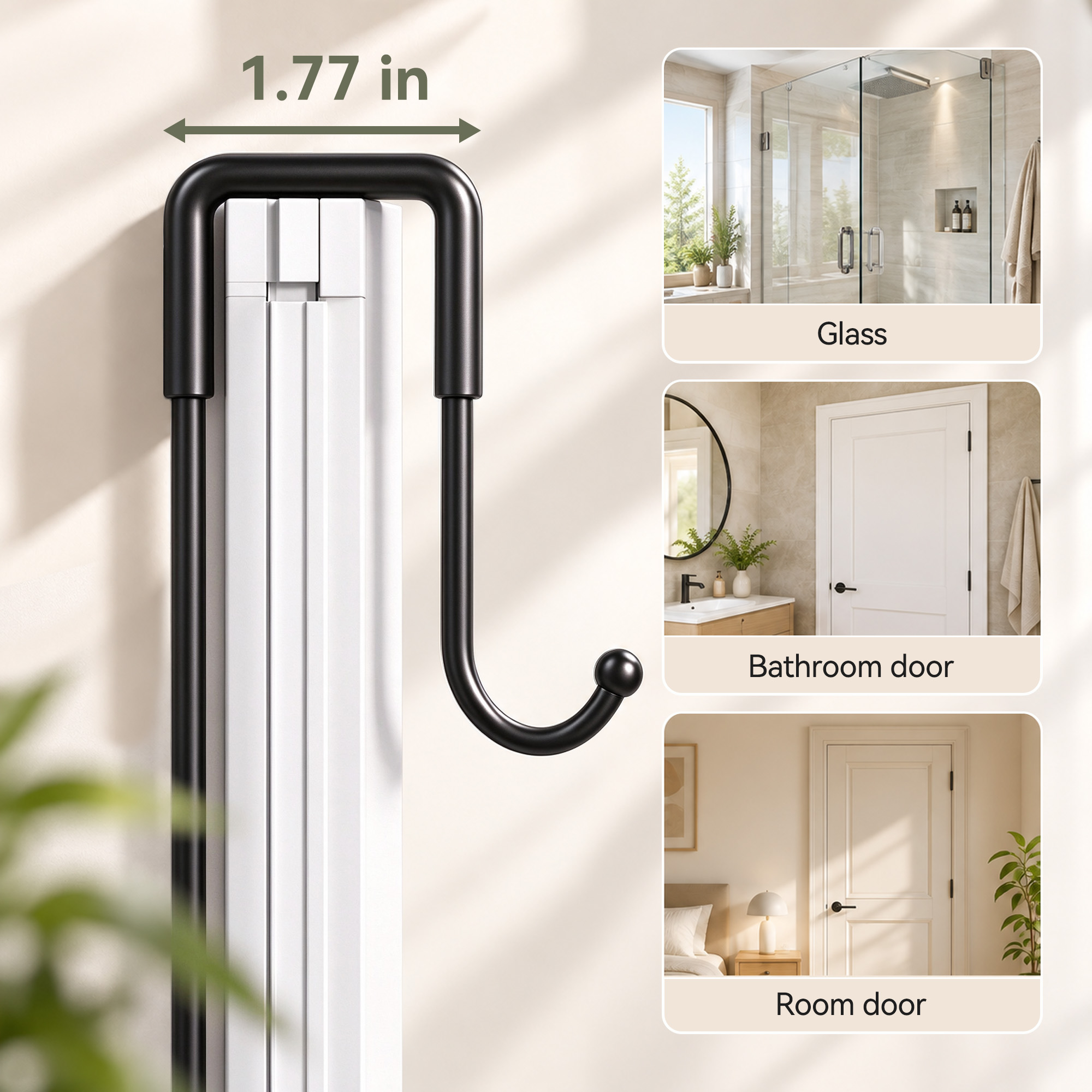 TINANA Over-The-Door Shower Caddy, Stainless Steel photo 3