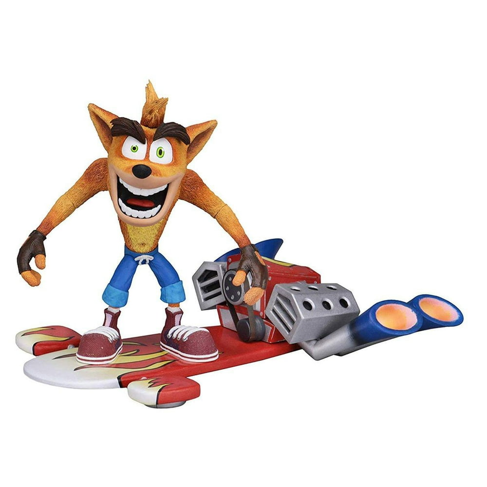 Crash Bandicoot 5.5Inch Crash w/ Jet Board Deluxe Action Figure
