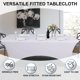 thumbnail image 3 of Manteles ajustables de OutdoorLines, manteles beige para mesa rectangular de 4 pies, cubierta elástica de licra para mesa de masajes, cubiertas de mesa elásticas sin arrugas para bodas,, 3 of 8
