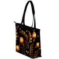 thumbnail image 3 of Thanksgiving Canvas Leather Mix Hand-Held Bag with Twill, Sponge, Jeanette Material | Size 30x10.5x39cm/11.8x4.1x15.4in, 3 of 5