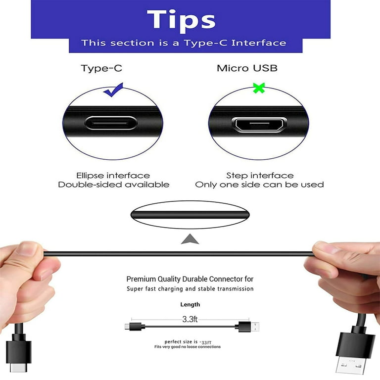 USB C Cable for Beats Flex Fit Pro Sony JBL Jabra Bose Sport QuietComfort Earbuds SleepBuds 2 QuietComfort