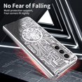 thumbnail image 5 of MonsDirect for 7.6 inch Samsung Galaxy Z Fold 4 5G 2022 Case, Mechainical Gear Clear Plating Frame Hard PC Back Shell With Screen Protector, Slim Folding Hinge Protection for Galaxy Z Fold 4, Silver, 5 of 7