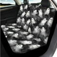 thumbnail image 3 of Qpednta Cute Ghost 14 Pieces Automobile Seat Cover Sets Cars Headrest Cover and Steering Wheel Cover Auto Seat Belt Cover Armrest Cover Car Water Cup Pad Soft Personalized for Car SUV, 3 of 6
