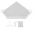 thumbnail image 2 of Drill Free Acrylic Bathroom Storage Shelf Space Aluminum Wall Mounted Organizer Floating Shelf Bathroom Storage Rack Simple Houseware, 2 of 8