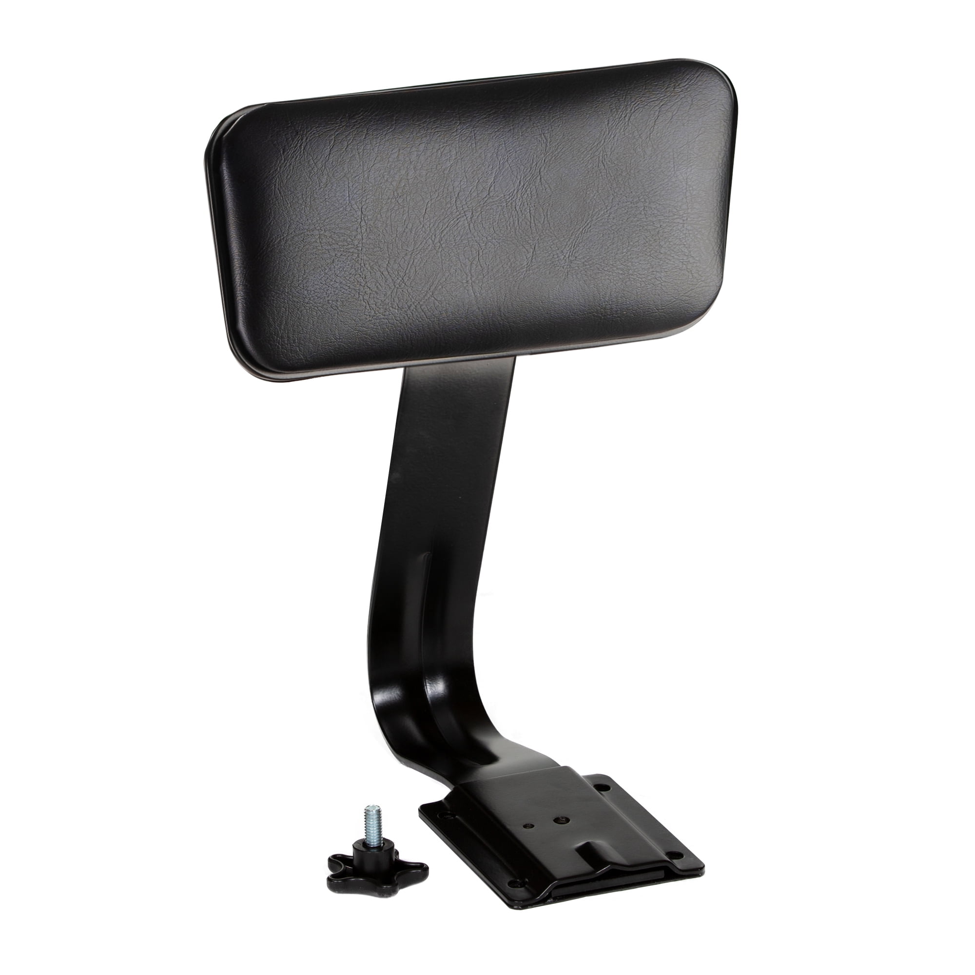 Otto 25"-33" Height Adjustable Stool with Backrest, Black, Pack of 2