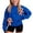 Blue, variant on Children's 3D Teddy Bear Crewneck Sweatshirt Boys Girls Solid Long Sleeve Thin Pullover Casual Comfort Fall Layering Top 2-14 Years White