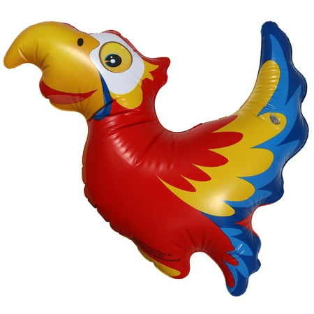 Inflatable Plastic Party Decor - Perfect for Beach or Pool Party or Luau ~ Colorful Parrot ~ Inflated Size 21.5"