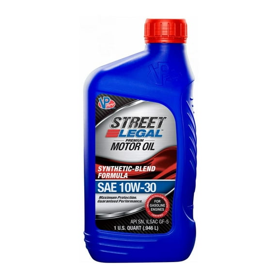 VP Racing VP3710343 Street Legal Synthetic Blend Engine Oil 10W30 - 1 Quart