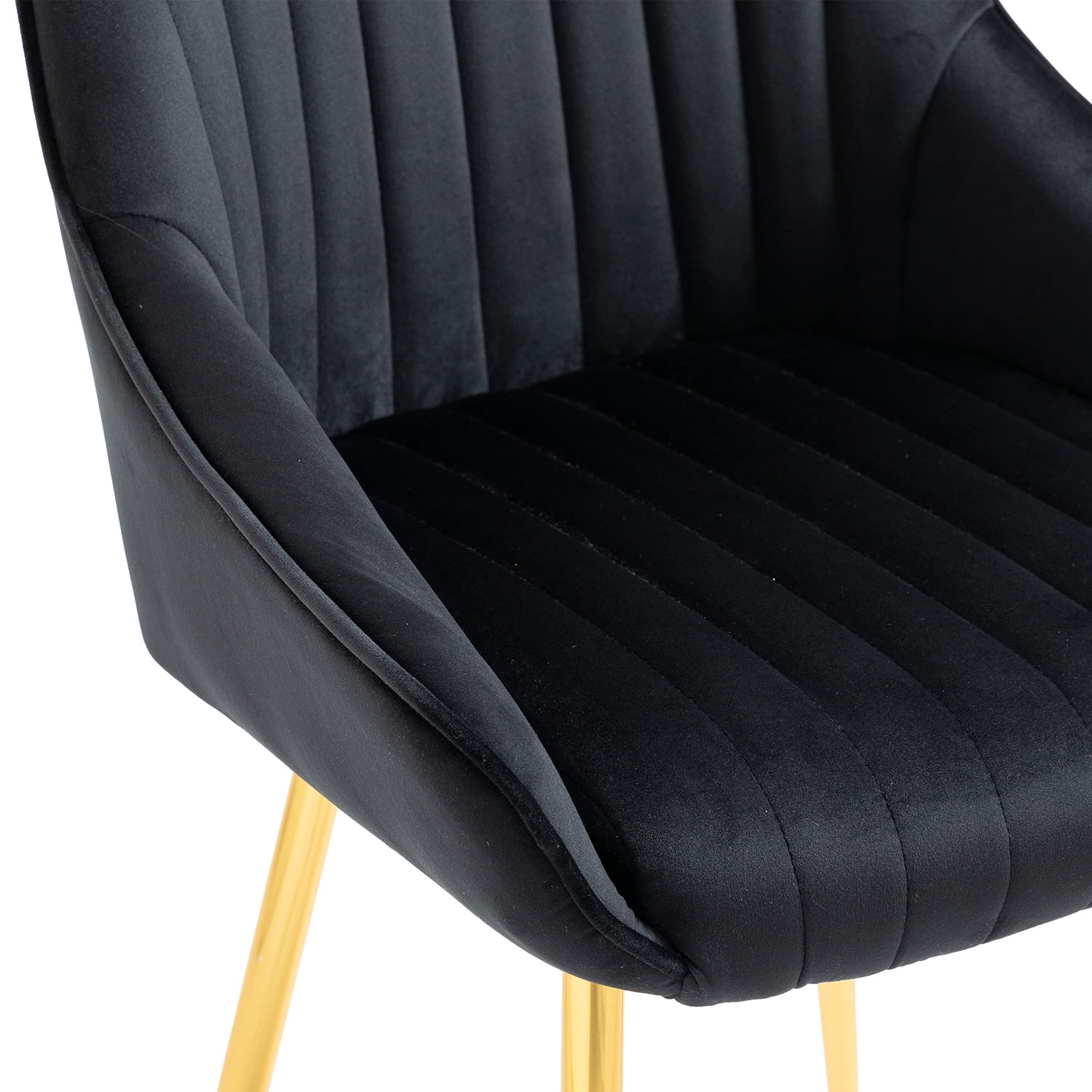 Kepooman Modern Mid-Century Side Chair with Natural Metal Legs for Kitchen, Living Dining Room, Set of 1, Black Kepooman Modern Mid-Century Side Chair with Natural Metal Legs for Kitchen, Living Dining Room, Set of 1, Black